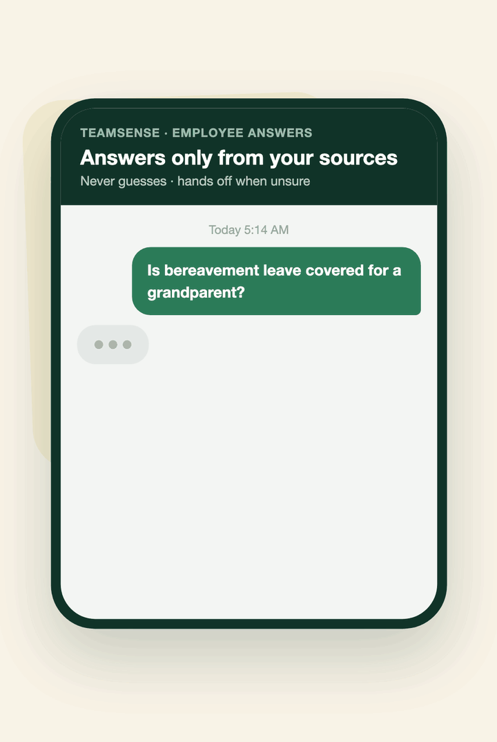 Employee Answers only shares what you've approved.